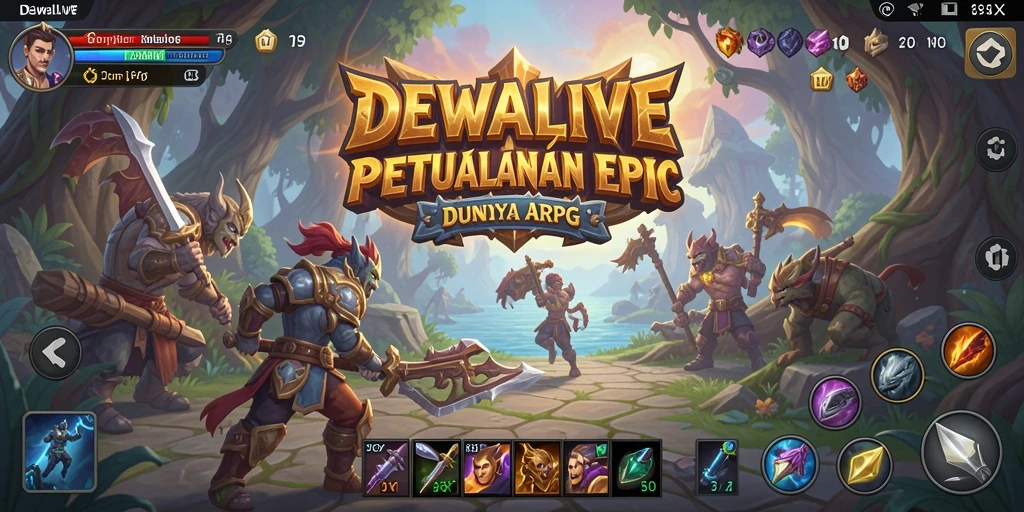 Tampilan menarik dari gameplay seru DEWALIVE ARPG.