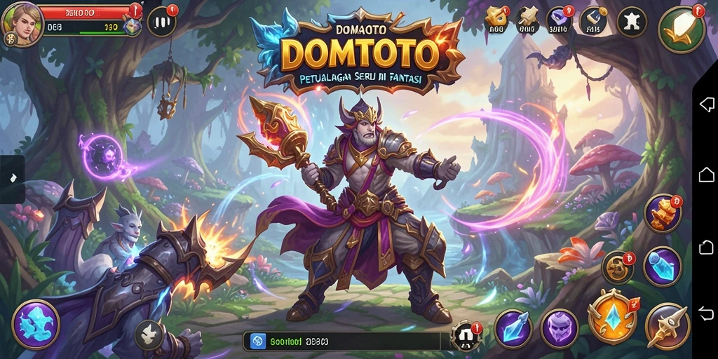 Tangkapan layar DOMTOTO menampilkan petualangan seru di dunia fantasi.