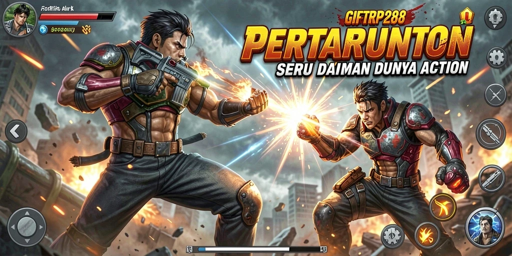 Tampilan seru dari gameplay Action di GIFTRP288.