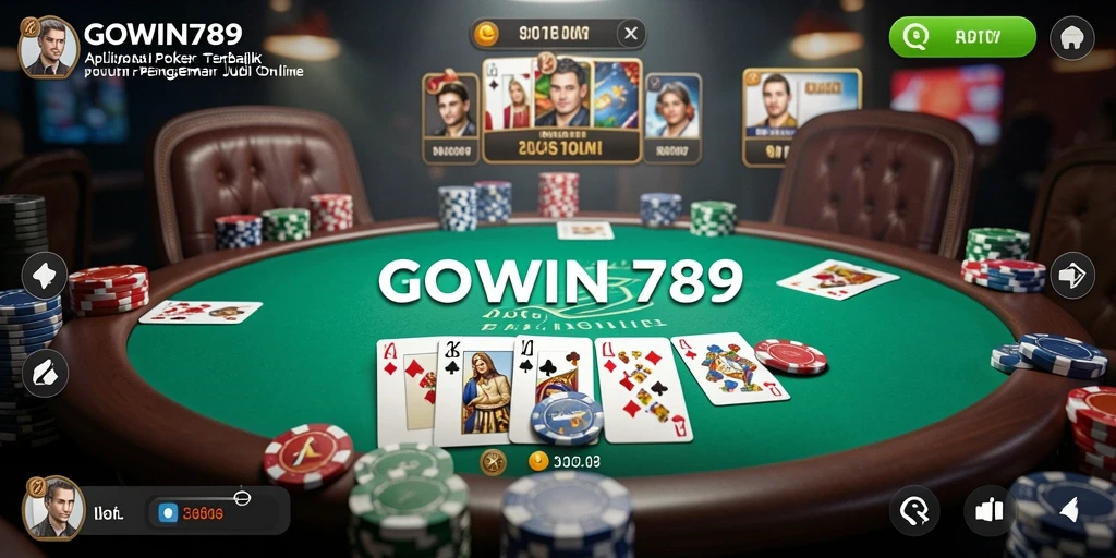 Tampilan permainan poker seru dan menarik di GOWIN789.