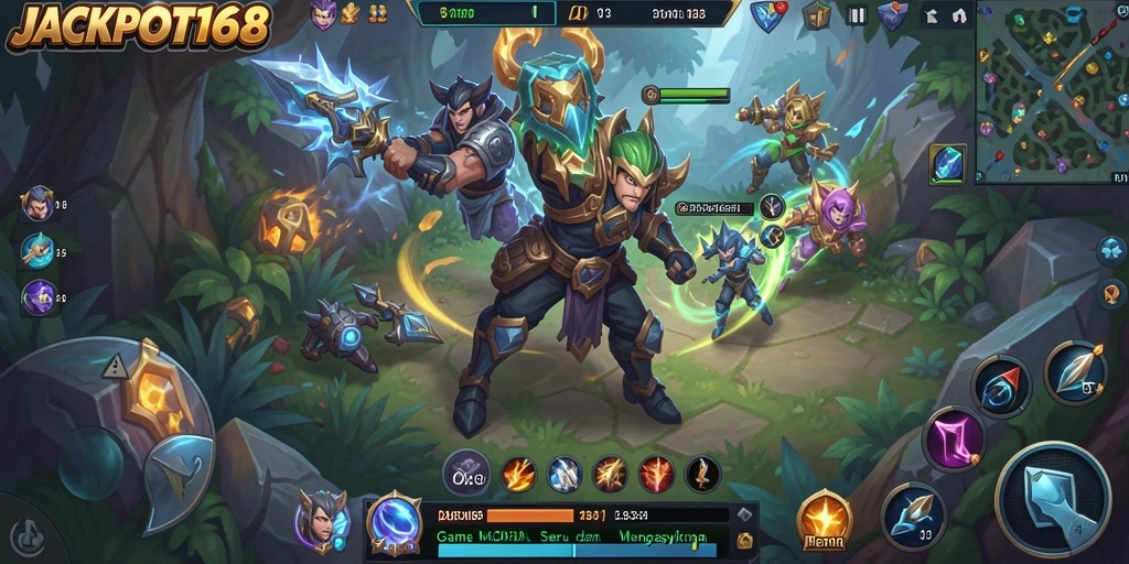 Gameplay intens dan strategi tim dalam JACKPOT168.