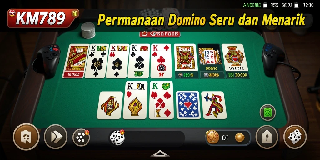 Tampilan menarik dari gameplay Domino di KM789.