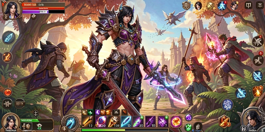Tampilan menarik dari gameplay ARPG MAMI188 yang seru dan mendebarkan.
