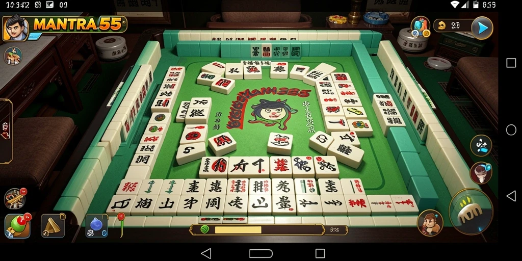 Tangkapan layar gameplay MANTRA55 yang menampilkan keasyikan bermain Mahjong.