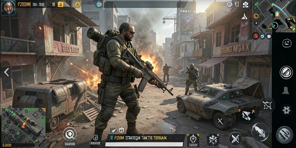 Tampilan gameplay seru dan menantang dalam P200M.