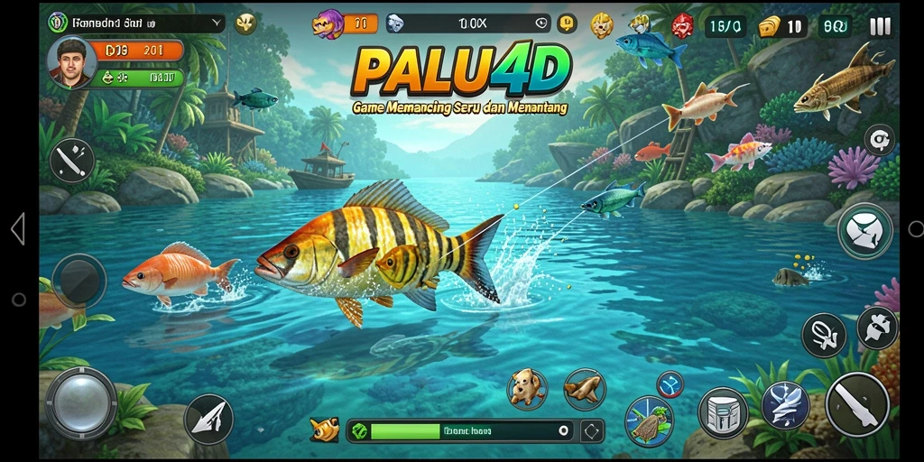 Gameplay PALU4D yang mendebarkan dengan berbagai lokasi memancing.