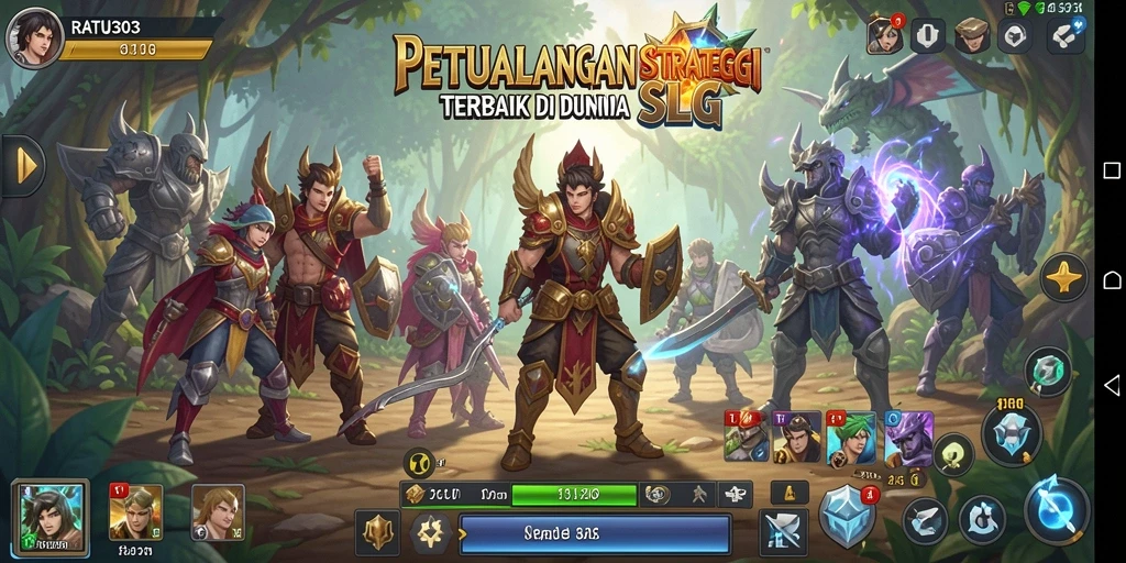Screenshot dari gameplay <strong>RATU303</strong> yang menunjukkan pertempuran epik dan strategi mendalam.