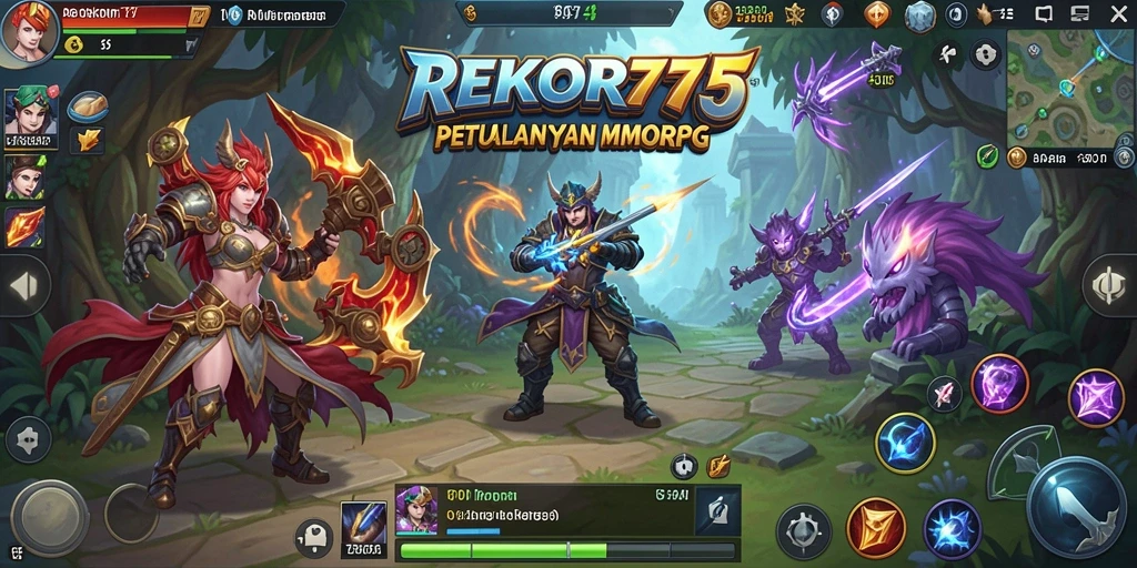 Tampilan menakjubkan dari gameplay MMORPG REKOR777.