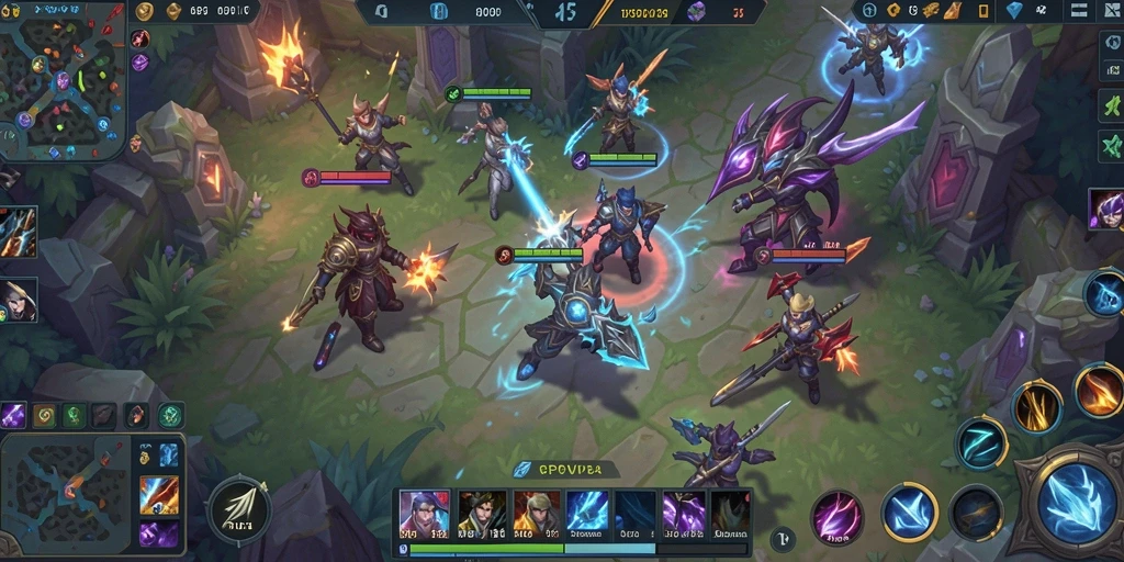 Tampilan menakjubkan dari gameplay RPVIP4 di arena MOBA.