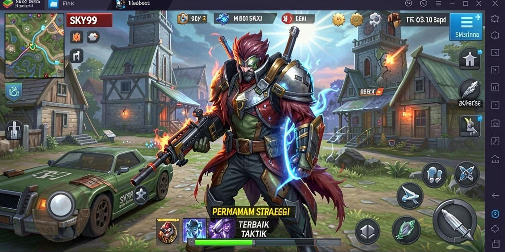 Tampilan gameplay menegangkan dan penuh strategi dalam SKY99.