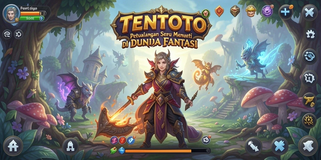 Screenshot dari gameplay TENTOTO menampilkan petualangan yang menantang.