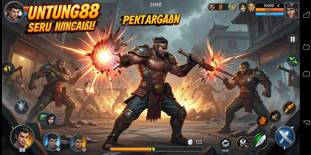 Screenshot utama UNTUNG88 menampilkan aksi pertarungan yang seru.