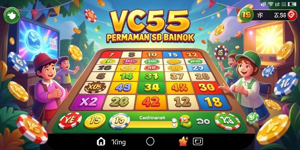 Tampilan gameplay Bingo yang seru dan interaktif di VC55.