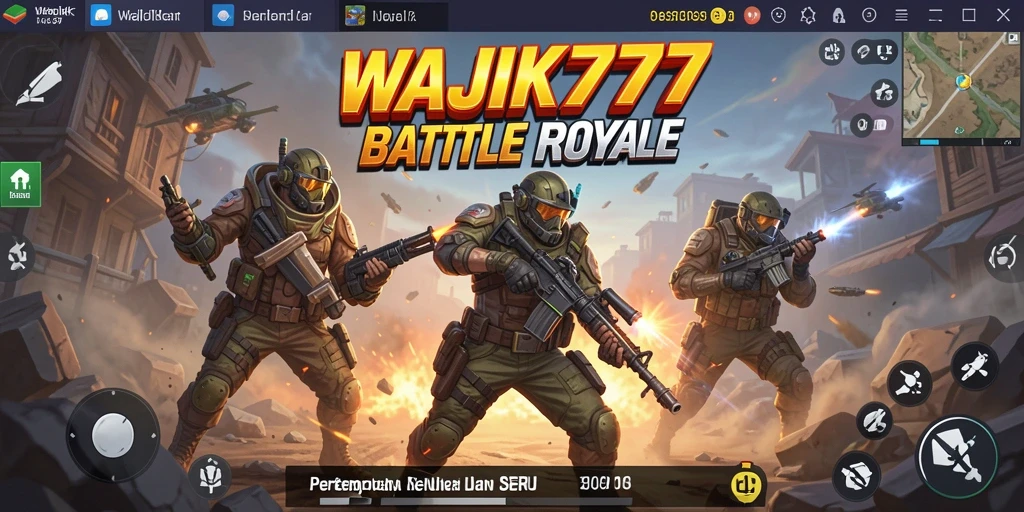 Screenshot dari gameplay menegangkan WAJIK777 Battle Royale.